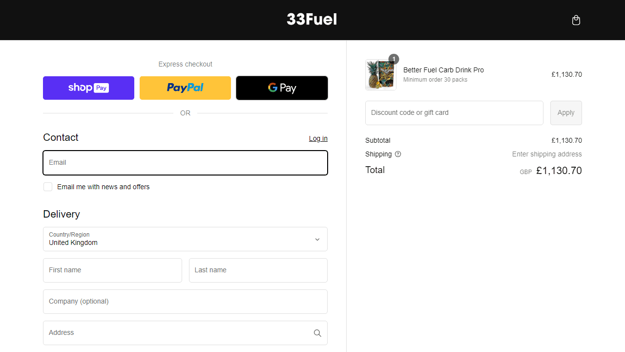 How to apply 33Fuel coupon code